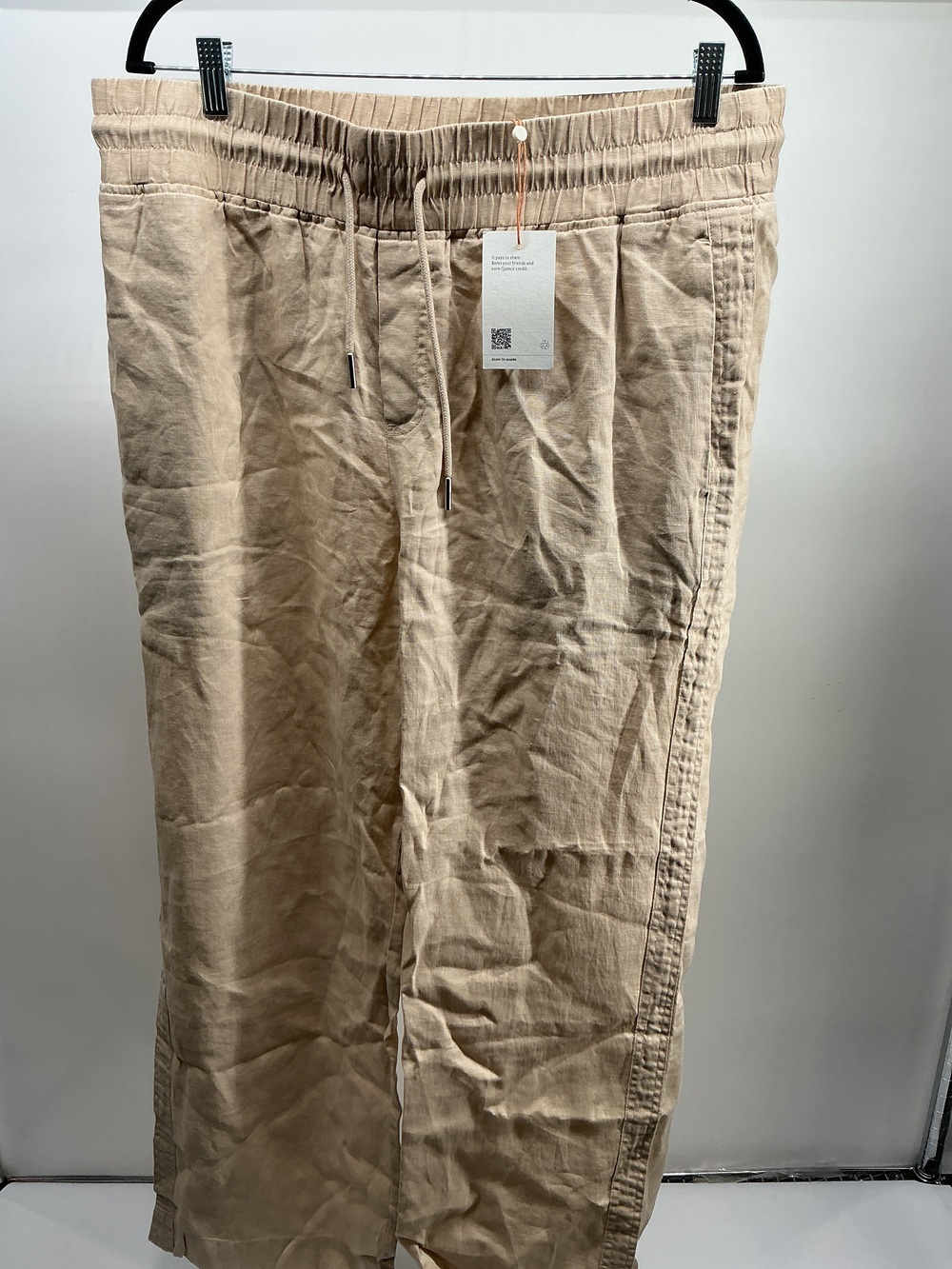 100% European Linen Wide Leg Pants - 30"